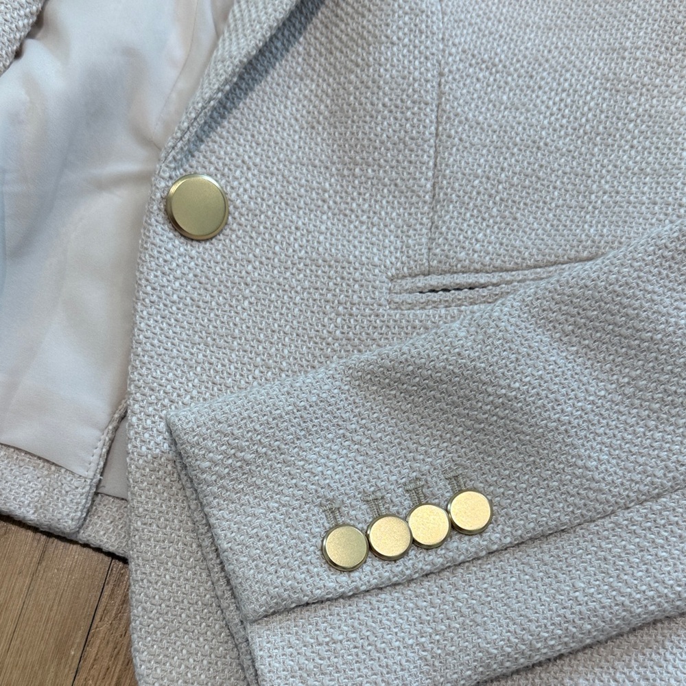 NWT Ann Taylor Tweed Cream Blazer, 4 - Picture 5 of 5